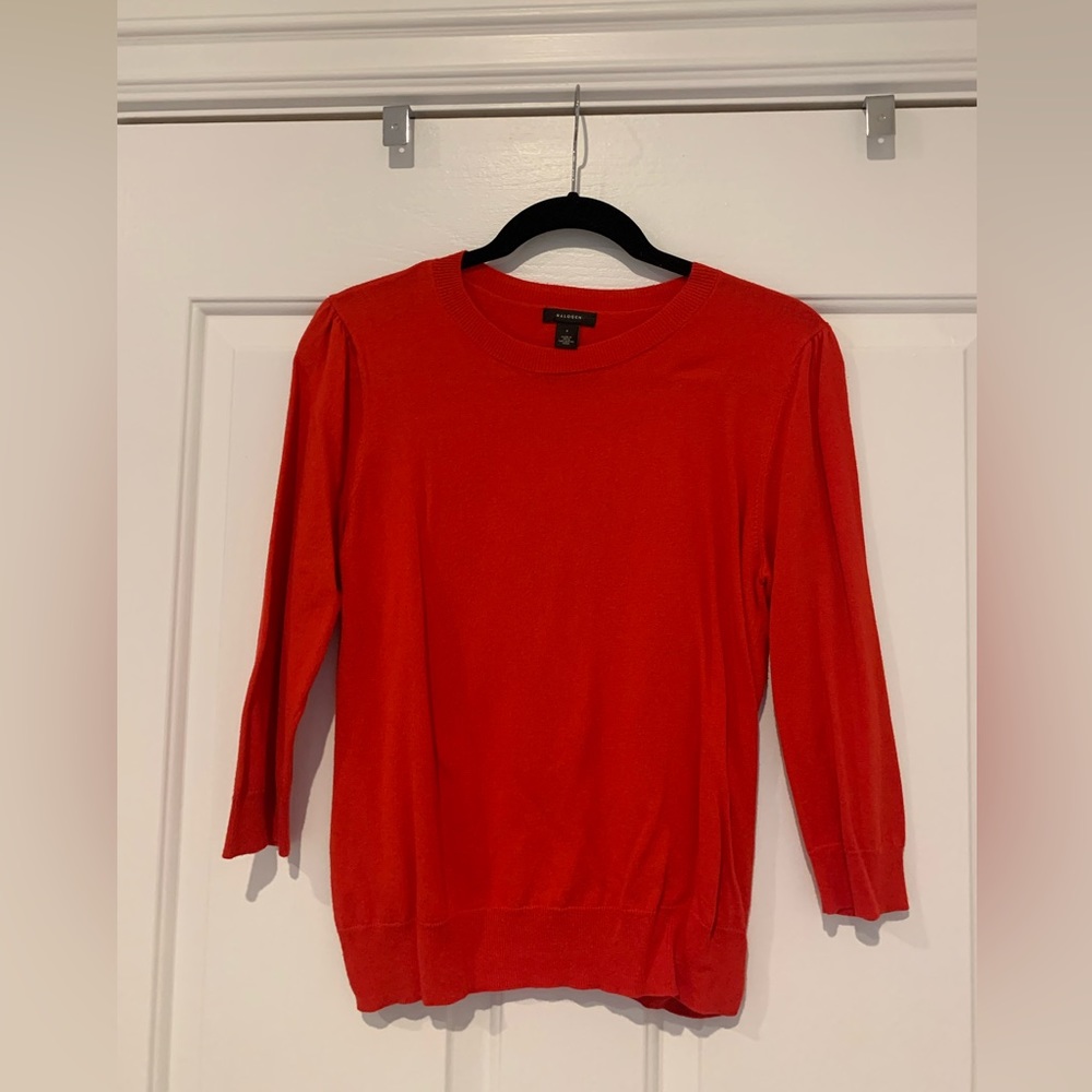 HALOGEN 3/4 sleeve pullover sweater